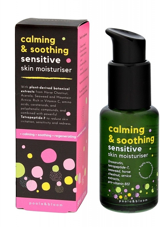 Сыворотка для чувствительной кожи лица - Poola&Bloom Calming & Soothing Sensitive Skin Moisturiser — фото N1