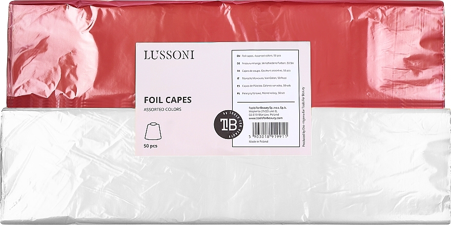 Накидки из фольги, красные + белые - Lussoni Foil Capes — фото N1