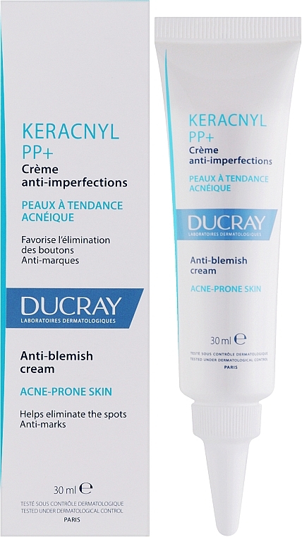 Крем против дефектов кожи, склонной к акне - Ducray Keracnyl PP+ Anti-Blemish Cream — фото N2