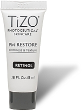 Сыворотка ночная восстанавливающая для лица - TiZO Photoceutical Skincare PM Restore (мини) — фото N1