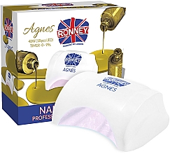 Парфумерія, косметика Лампа для нігтів LED, біла - Ronney Profesional Agnes LED 48W (GY-LED-032)