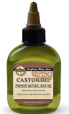 Натуральна олія для волосся з рициновою олією - Difeel Sunflower Mega Care Castor Oil Premium Natural Hair Oil — фото N1