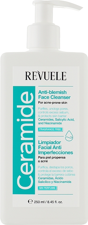 Гель для умывания против пигментных пятен - Revuele Ceramide Anti-Blemish Face Cleanser For Acne-Prone Skin — фото N1