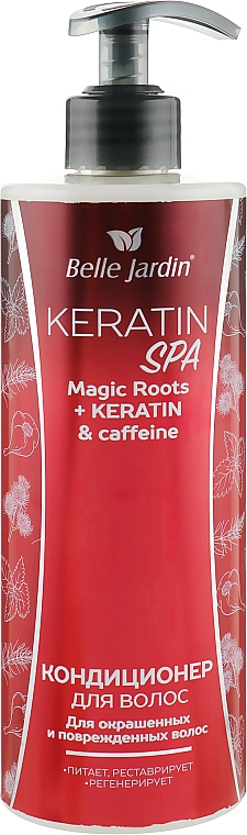 Кондиціонер для фарбованого і пошкодженого волосся - Belle Jardin Keratin SPA Magic Roots + Keratin & Caffeine