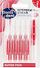 Духи, Парфюмерия, косметика Межзубные щетки, 0,5 мм, красные - Dontodent Interdental-Sticks ISO 2