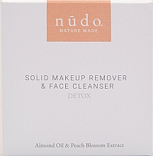 Твердое средство для снятия макияжа и очищения 2 в 1 - Nudo Nature Made Solid Makeup Remover & Face Cleanser Detox — фото N1