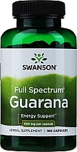 Парфумерія, косметика Харчова добавка "Гуарана", 500 мг, 100 капсул - Swanson Guarana