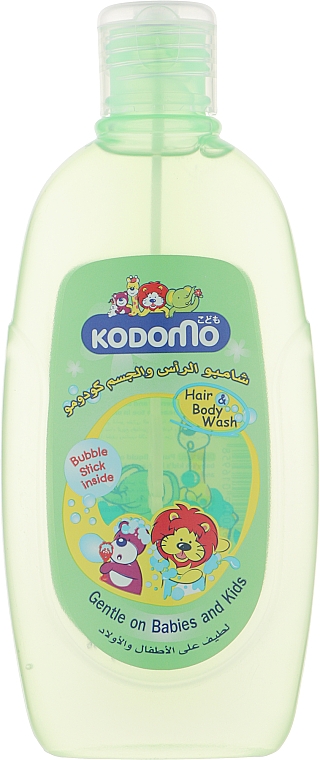 Засіб для миття "Від маківки до п'яточок" - Kodomo Lion Baby Hair & Body Wash Mild Original — фото N1