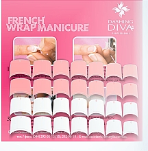 Парфумерія, косметика Набір тіпсів для френчу, біло-рожевий - Dashing Diva French Wrap Manicure Long Trial Size