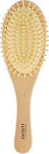 Парфумерія, косметика Масажна щітка для волосся, HB-03-13, дерев'яна овальна велика - Beauty LUXURY