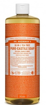 Жидкое мыло "Чайное дерево" - Dr. Bronner’s 18-in-1 Pure Castile Soap Tea Tree — фото N4