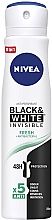 Дезодорант спрей антиперспірант "Невидимий захист для чорного і білого" - NIVEA Black & White Invisible Fresh Anti-Perspirant — фото N2