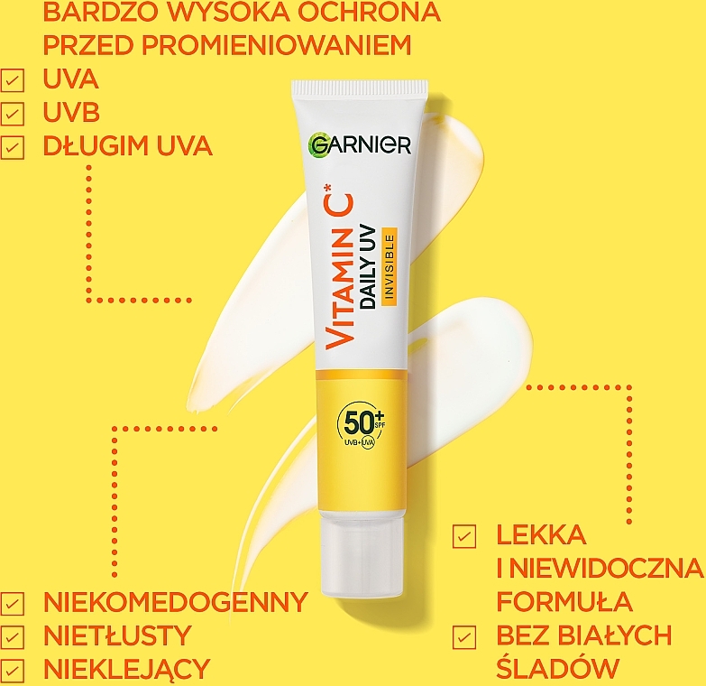 Легкий дневной флюид для лица - Garnier Skin Naturals Vitamin C Daily UV Brightenning Fluid SPF50+ — фото N13