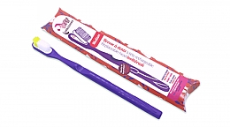 Зубна щітка з біопластику зі змінною голівкою, середньої жорсткості, фіолетова - Lamazuna Toothbrush — фото N1