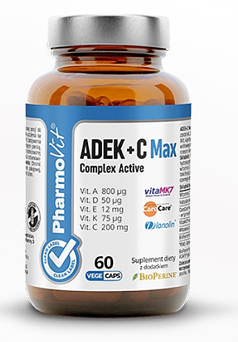 Витамины ADEK + C Макс - Pharmovit Clean Label ADEK + C Max — фото N1