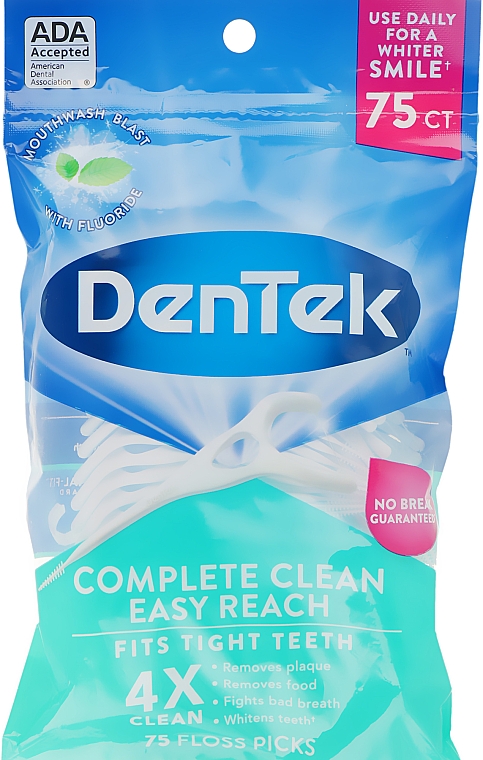 Флосс-зубочистки, задние зубы "Комплексное очищение" - DenTek CompleateClean — фото N2