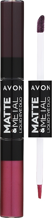 Рідка помада для губ 2 в 1 - Avon Matte & Metal Liquid Lip Duo — фото N2