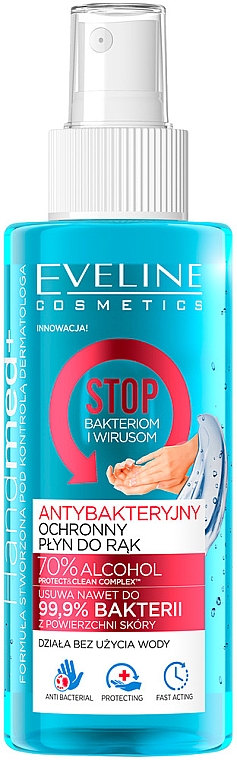 Очищающе-освежающий лосьон для рук "Антибактериальный" - Eveline Cosmetics Handmed+ Refreshing Protective Hand Lotion Antibacterial
