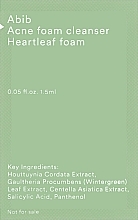 Парфумерія, косметика Очищувальна пінка для проблемної шкіри - Abib Acne Foam Cleanser Heartleaf Foam (пробник)