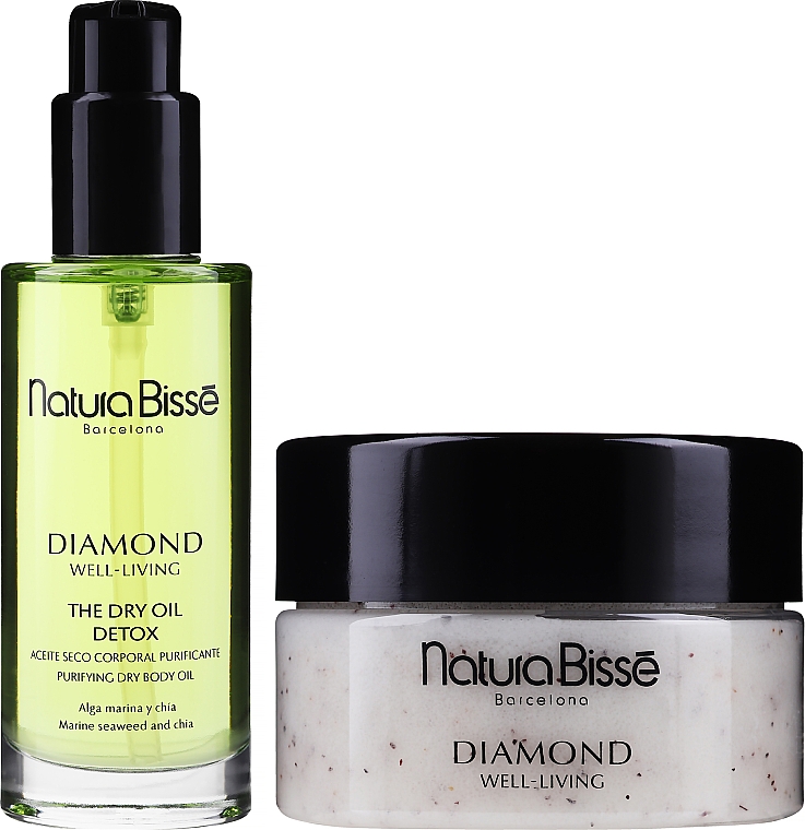 Набор - Natura Bisse Diamond Well-Living Holiday Set (b/oil/100ml + b/scr/200ml) — фото N2