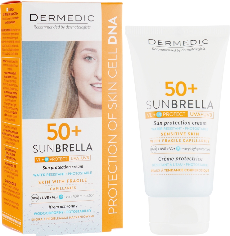 Защитный крем для проблемной кожи лица - Dermedic Sun Protection Cream SPF 50 — фото N1