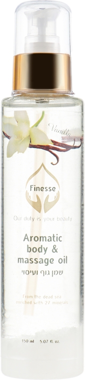Ароматична олія для масажу "Ваніль" - Finesse Aromatic Body&Massage Oil Vanilla — фото N1