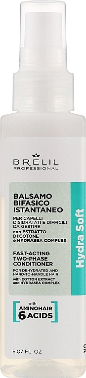 Быстродействующий двухфазный кондиционер для волос - Brelil Hydra Soft Treatment Fast-Acting Two-Phase Conditioner — фото N1