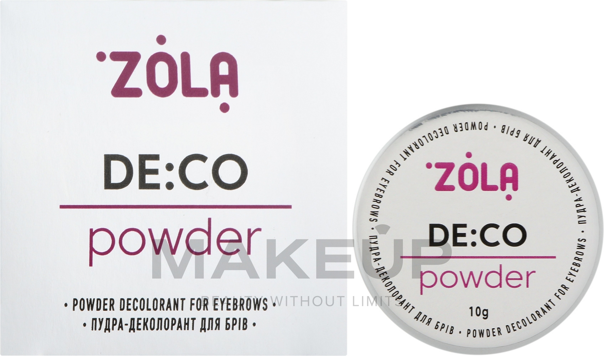 Пудра-деколорант для бровей - Zola De:Co Powder Decolourant For Eyebrows — фото 10g