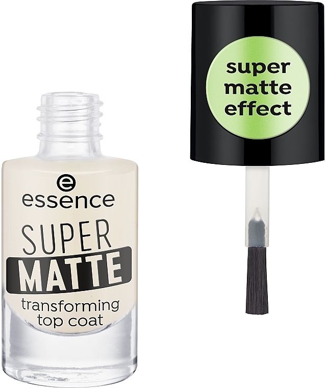 Суперматовое верхнее покрытие для ногтей - Essence Super Matte Transforming Top Coat — фото N1