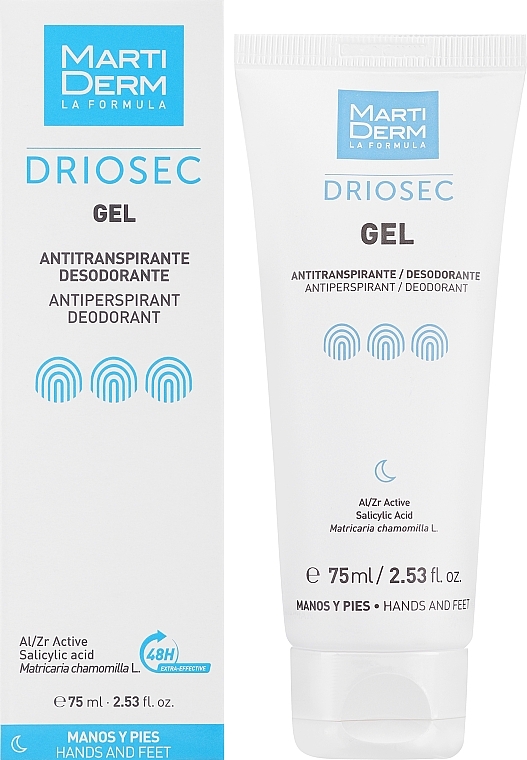 Дезодорант-гель для рук і ніг - Martiderm Driosec Deodorant Hand and Feet Gel — фото N2