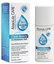 Парфумерія, косметика Крем для очей проти набряків - Absolute Care Clean Beauty 4X Hyaluronic Acid Anti-Puffiness Eye Cream