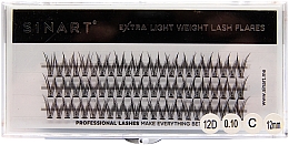 Парфумерія, косметика Вії пучкові, 12 мм - Sinart Extra Light Weight Lash Flares