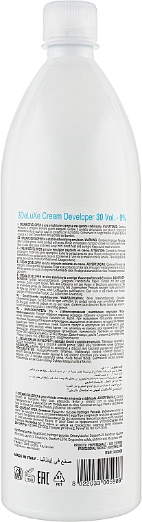 Окислювач, 9% - 3DeLuXe Tech Cream Developer — фото N2