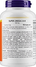 Комплекс жирных кислот "Супер Омега 3-6-9", в капсулах - Now Foods Super Omega 3-6-9 1200 mg — фото N2