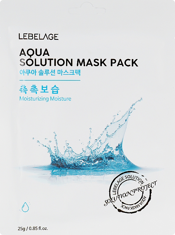 Маска для обличчя тканинна - Lebelage Aqua Solution Mask — фото N1