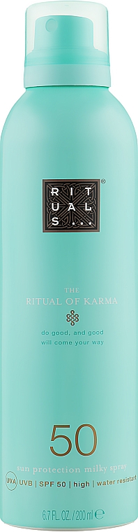 Солнцезащитный спрей для тела - Rituals The Ritual of Karma Sun Protection Milky Spray 50 — фото N1