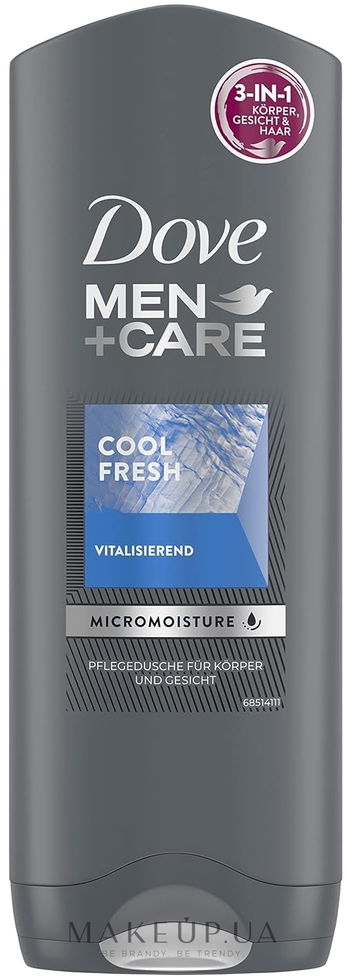Гель для душа - Dove Men+Care Cool Fresh Body, Face & Hair Wash — фото 250ml