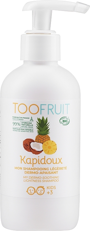 Зволожуючий шампунь ананас-кокос - TOOFRUIT Kapidoux Dermo-Soothing Shampoo — фото N1