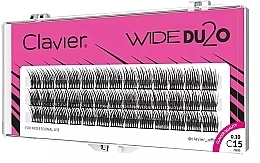 Накладные ресницы, 15 мм - Clavier Wide DU2O Eyelashes — фото N1