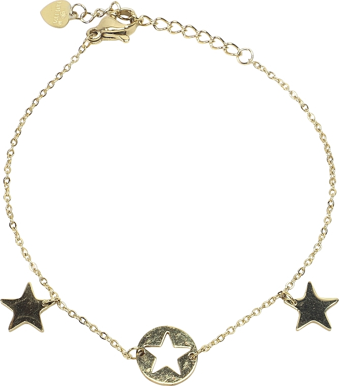 Браслет женский, три звезды, золотистый - Lolita Accessories — фото N1
