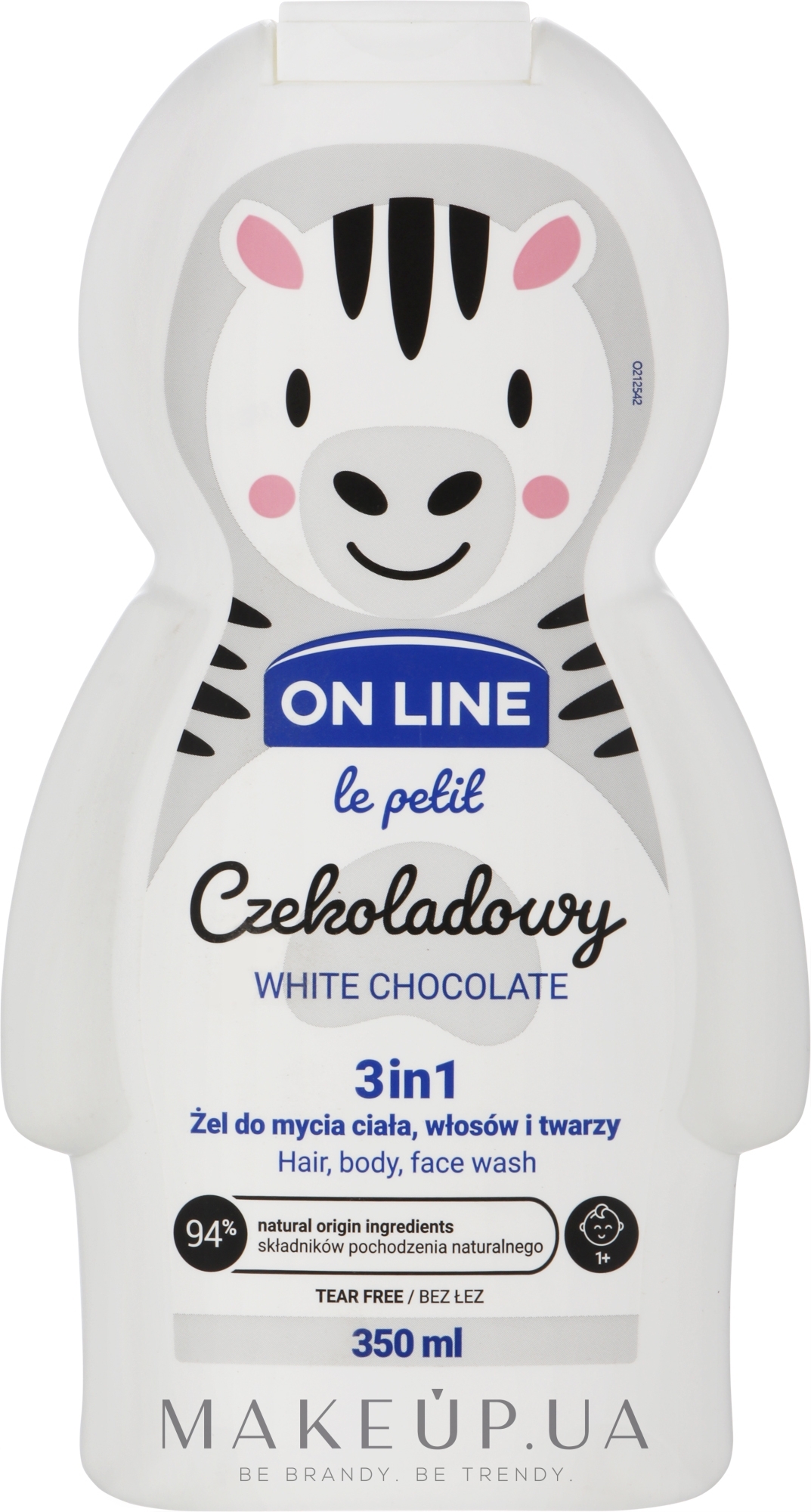 Засіб для миття волосся, тіла й обличчя "Білий шоколад" - On Line Le Petit White Chocolate 3 In 1 Hair Body Face Wash — фото 350ml