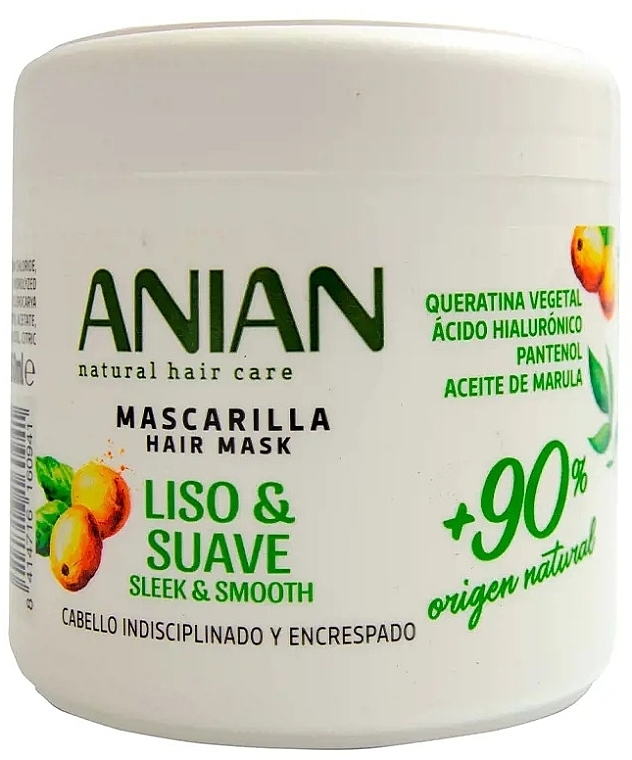 Маска для волос - Anian Natural Smooth & Soft Hair Mask — фото N2