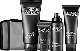 Духи, Парфюмерия, косметика Набор - Clinique For Men (wash/200ml + cr/100ml + scrub/30ml + pounch)