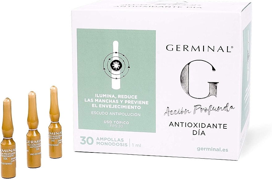 Антиоксидантные дневные ампулы для лица - Germinal Antioxidante Day Ampoules SPF 30 — фото N1