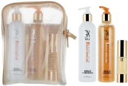 Духи, Парфюмерия, косметика Набор "Золотая коллекция" - GKhair Gold Kit (shmp/250ml + cond/250ml + serum/30ml)