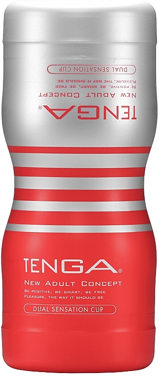Двусторонний мастурбатор, красный - Tenga Dual Feel Cup Medium — фото N4
