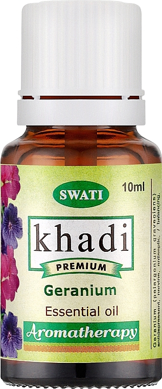 Чистое эфирное масло "Герань" - Khadi Swati Premium Pure 100% Essential Oil Geranium — фото N1