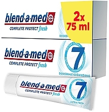 Духи, Парфюмерия, косметика Набор - Blend-A-Med 3D White Extra Fresh (toothpaste/2*75ml)