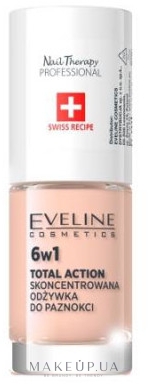 Кондиціонер для нігтів 6 в 1 - Eveline Cosmetics Nail Therapy Professional 6 in 1 Care & Color — фото Nude