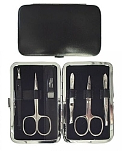Набор маникюрный 6 предметов, 00516, черный - Erlinda Solingen Top Grain Manicure Set — фото N1
